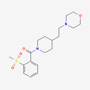 molecular formula C19H28N2O4S B7535731 (2-Methylsulfonylphenyl)-[4-(2-morpholin-4-ylethyl)piperidin-1-yl]methanone 