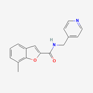 molecular formula C16H14N2O2 B7535737 7-methyl-N-(pyridin-4-ylmethyl)-1-benzofuran-2-carboxamide 