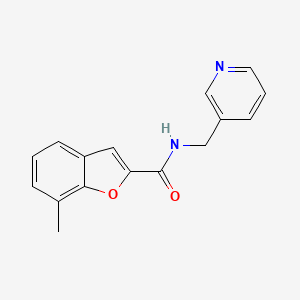 molecular formula C16H14N2O2 B7535741 7-methyl-N-(pyridin-3-ylmethyl)-1-benzofuran-2-carboxamide 