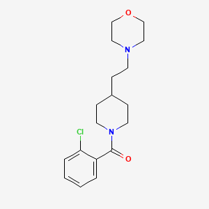 molecular formula C18H25ClN2O2 B7535743 (2-Chlorophenyl)-[4-(2-morpholin-4-ylethyl)piperidin-1-yl]methanone 