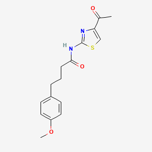 molecular formula C16H18N2O3S B7535760 N-(4-acetyl-1,3-thiazol-2-yl)-4-(4-methoxyphenyl)butanamide 