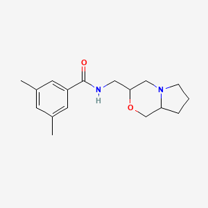 N-(3,4,6,7,8,8a-hexahydro-1H-pyrrolo[2,1-c][1,4]oxazin-3-ylmethyl)-3,5-dimethylbenzamide