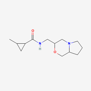 molecular formula C13H22N2O2 B7535795 N-(3,4,6,7,8,8a-hexahydro-1H-pyrrolo[2,1-c][1,4]oxazin-3-ylmethyl)-2-methylcyclopropane-1-carboxamide 