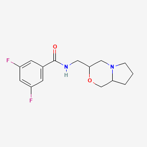 molecular formula C15H18F2N2O2 B7535808 N-(3,4,6,7,8,8a-hexahydro-1H-pyrrolo[2,1-c][1,4]oxazin-3-ylmethyl)-3,5-difluorobenzamide 
