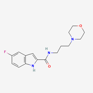 molecular formula C16H20FN3O2 B7535816 5-fluoro-N-[3-(morpholin-4-yl)propyl]-1H-indole-2-carboxamide 