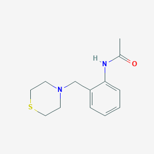 molecular formula C13H18N2OS B7535880 N-[2-(thiomorpholin-4-ylmethyl)phenyl]acetamide 