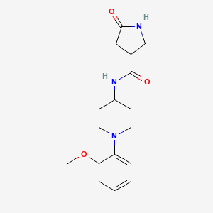 molecular formula C17H23N3O3 B7535903 N-[1-(2-methoxyphenyl)piperidin-4-yl]-5-oxopyrrolidine-3-carboxamide 