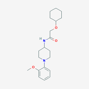 molecular formula C20H30N2O3 B7535927 2-cyclohexyloxy-N-[1-(2-methoxyphenyl)piperidin-4-yl]acetamide 
