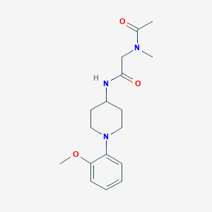 molecular formula C17H25N3O3 B7535969 2-[acetyl(methyl)amino]-N-[1-(2-methoxyphenyl)piperidin-4-yl]acetamide 