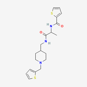 N-[1-oxo-1-[[1-(thiophen-2-ylmethyl)piperidin-4-yl]methylamino]propan-2-yl]thiophene-2-carboxamide