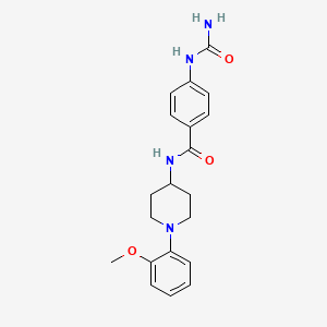 molecular formula C20H24N4O3 B7536005 4-(carbamoylamino)-N-[1-(2-methoxyphenyl)piperidin-4-yl]benzamide 