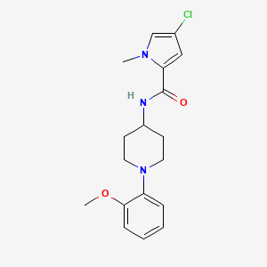 molecular formula C18H22ClN3O2 B7536071 4-chloro-N-[1-(2-methoxyphenyl)piperidin-4-yl]-1-methylpyrrole-2-carboxamide 