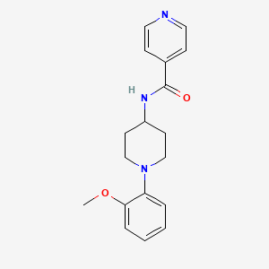 molecular formula C18H21N3O2 B7536124 N-[1-(2-methoxyphenyl)piperidin-4-yl]pyridine-4-carboxamide 