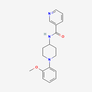 molecular formula C18H21N3O2 B7536130 N-[1-(2-methoxyphenyl)piperidin-4-yl]pyridine-3-carboxamide 