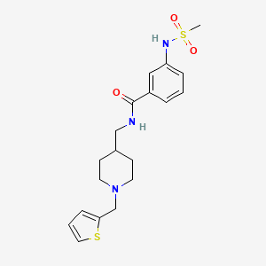 molecular formula C19H25N3O3S2 B7536152 3-(methanesulfonamido)-N-[[1-(thiophen-2-ylmethyl)piperidin-4-yl]methyl]benzamide 