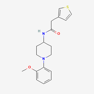 molecular formula C18H22N2O2S B7536163 N-[1-(2-methoxyphenyl)piperidin-4-yl]-2-thiophen-3-ylacetamide 