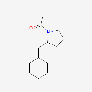 molecular formula C13H23NO B7536172 1-[2-(Cyclohexylmethyl)pyrrolidin-1-yl]ethanone 