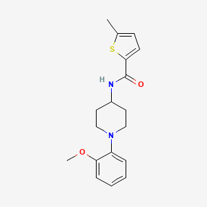 molecular formula C18H22N2O2S B7536176 N-[1-(2-methoxyphenyl)piperidin-4-yl]-5-methylthiophene-2-carboxamide 
