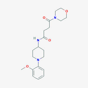 molecular formula C20H29N3O4 B7536183 N-[1-(2-methoxyphenyl)piperidin-4-yl]-4-morpholin-4-yl-4-oxobutanamide 