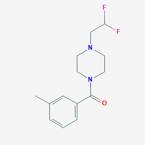 [4-(2,2-Difluoroethyl)piperazin-1-yl]-(3-methylphenyl)methanone