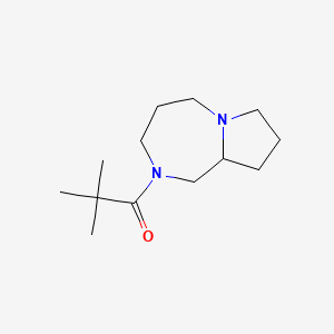 molecular formula C13H24N2O B7536274 1-(1,3,4,5,7,8,9,9a-Octahydropyrrolo[1,2-a][1,4]diazepin-2-yl)-2,2-dimethylpropan-1-one 