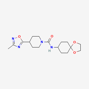 molecular formula C17H26N4O4 B7536345 N-(1,4-dioxaspiro[4.5]decan-8-yl)-4-(3-methyl-1,2,4-oxadiazol-5-yl)piperidine-1-carboxamide 