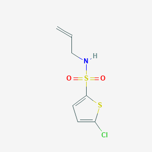 molecular formula C7H8ClNO2S2 B7536438 5-chloro-N-(prop-2-en-1-yl)thiophene-2-sulfonamide 