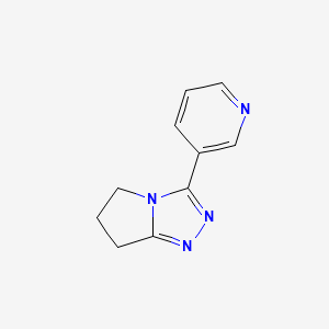 molecular formula C10H10N4 B7536483 3-{5H,6H,7H-pyrrolo[2,1-c][1,2,4]triazol-3-yl}pyridine 