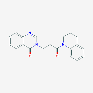 molecular formula C20H19N3O2 B7536489 3-[3-(3,4-dihydro-2H-quinolin-1-yl)-3-oxopropyl]quinazolin-4-one 