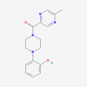 molecular formula C16H18N4O2 B7536531 [4-(2-Hydroxyphenyl)piperazin-1-yl]-(5-methylpyrazin-2-yl)methanone 