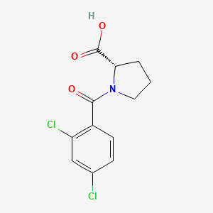 molecular formula C12H11Cl2NO3 B7536558 (2S)-1-(2,4-dichlorobenzoyl)pyrrolidine-2-carboxylic acid 
