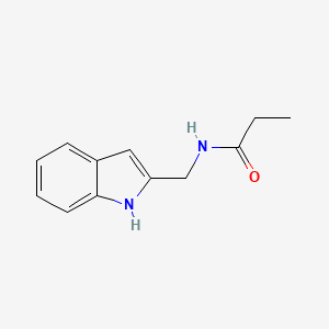 molecular formula C12H14N2O B7536587 N-(1H-Indol-2-ylmethyl)propanamide 