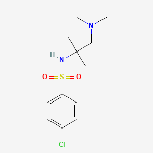 molecular formula C12H19ClN2O2S B7536593 4-chloro-N-[1-(dimethylamino)-2-methylpropan-2-yl]benzenesulfonamide 