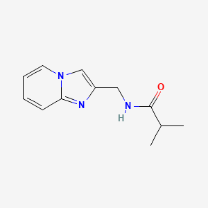 molecular formula C12H15N3O B7536605 N-(imidazo[1,2-a]pyridin-2-ylmethyl)-2-methylpropanamide 