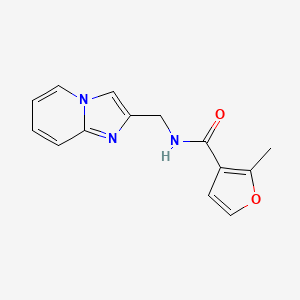 molecular formula C14H13N3O2 B7536626 N-(imidazo[1,2-a]pyridin-2-ylmethyl)-2-methylfuran-3-carboxamide 