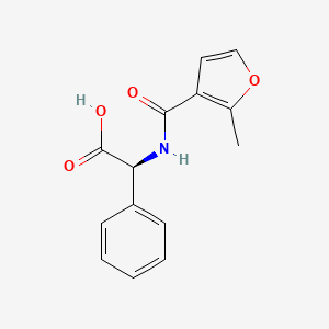 molecular formula C14H13NO4 B7536653 (2S)-2-[(2-methylfuran-3-carbonyl)amino]-2-phenylacetic acid 