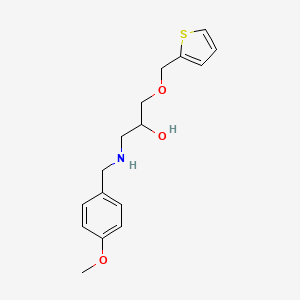 molecular formula C16H21NO3S B7536673 1-[(4-Methoxyphenyl)methylamino]-3-(thiophen-2-ylmethoxy)propan-2-ol 