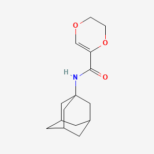 molecular formula C15H21NO3 B7536690 N-(1-adamantyl)-2,3-dihydro-1,4-dioxine-5-carboxamide 