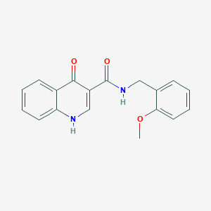 molecular formula C18H16N2O3 B7536717 N-[(2-methoxyphenyl)methyl]-4-oxo-1H-quinoline-3-carboxamide 