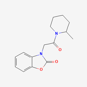 molecular formula C15H18N2O3 B7536725 3-[2-(2-methylpiperidin-1-yl)-2-oxoethyl]-1,3-benzoxazol-2(3H)-one 