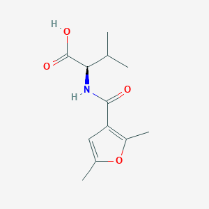 molecular formula C12H17NO4 B7536742 (2R)-2-[(2,5-dimethylfuran-3-carbonyl)amino]-3-methylbutanoic acid 