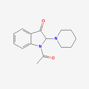 molecular formula C15H18N2O2 B7536749 1-acetyl-2-piperidin-1-yl-2H-indol-3-one 