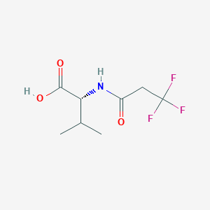 molecular formula C8H12F3NO3 B7536763 (2R)-3-methyl-2-(3,3,3-trifluoropropanoylamino)butanoic acid 