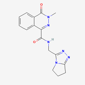 molecular formula C16H16N6O2 B7536817 N-(6,7-dihydro-5H-pyrrolo[2,1-c][1,2,4]triazol-3-ylmethyl)-3-methyl-4-oxophthalazine-1-carboxamide 