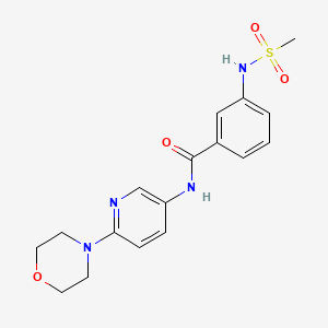 molecular formula C17H20N4O4S B7536823 3-(methanesulfonamido)-N-(6-morpholin-4-ylpyridin-3-yl)benzamide 