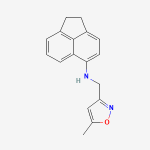 molecular formula C17H16N2O B7536836 N-[(5-methyl-1,2-oxazol-3-yl)methyl]-1,2-dihydroacenaphthylen-5-amine 