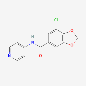 7-chloro-N-pyridin-4-yl-1,3-benzodioxole-5-carboxamide