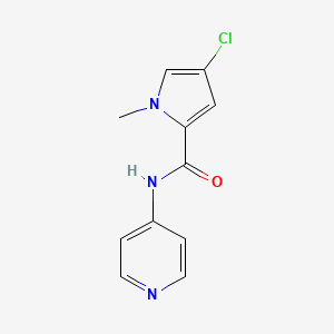 molecular formula C11H10ClN3O B7536898 4-chloro-1-methyl-N-pyridin-4-ylpyrrole-2-carboxamide 