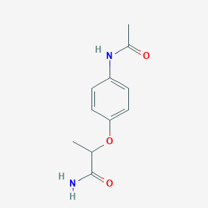 molecular formula C11H14N2O3 B7536910 4'-(1-Carbamoylethoxy)acetanilide 