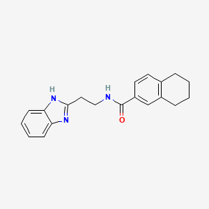 molecular formula C20H21N3O B7536918 N-[2-(1H-benzimidazol-2-yl)ethyl]-5,6,7,8-tetrahydronaphthalene-2-carboxamide 